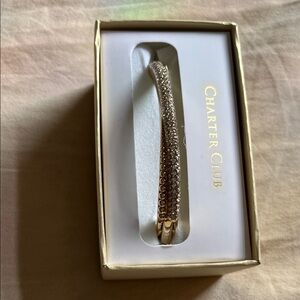 Charter Club Gold and Silver Crystal Bracelet